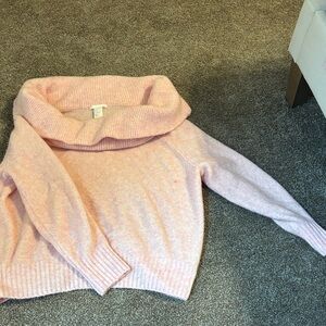 H&M Soft Pink off shoulder Sweater